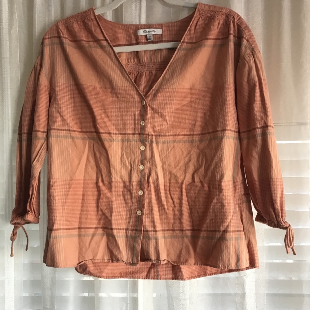 Madewell plaid blouse